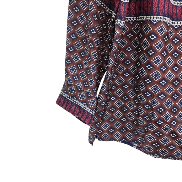 Sandro Women's 100% Silk Long Sleeve Loane Printed Shirt - Picture 4 of 9